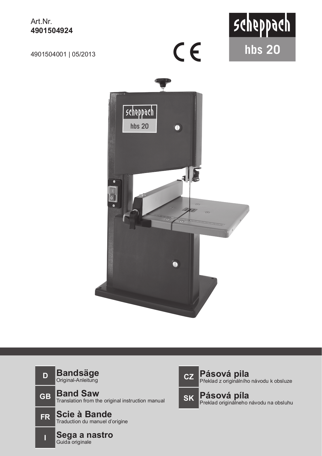 Scheppach HBS 20 User Manual