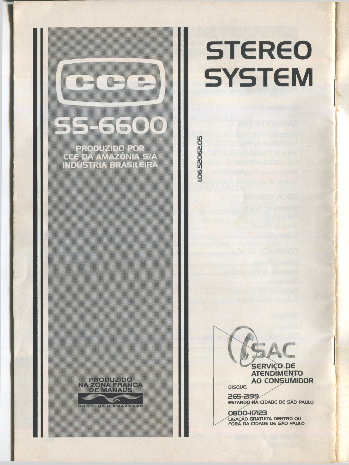 CCE SS-6600 User Manual