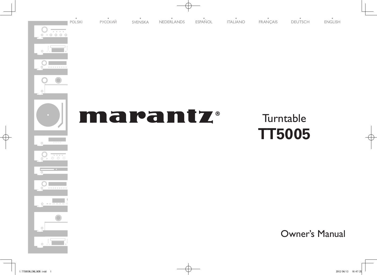 Marantz TT5005N User Manual