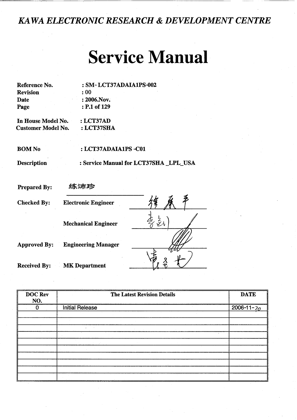 Akai LCT32SHA Service Manual