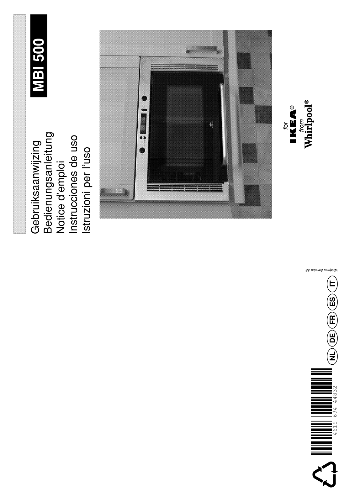 WHIRLPOOL MBI 500 S, MBI 500 W User Manual