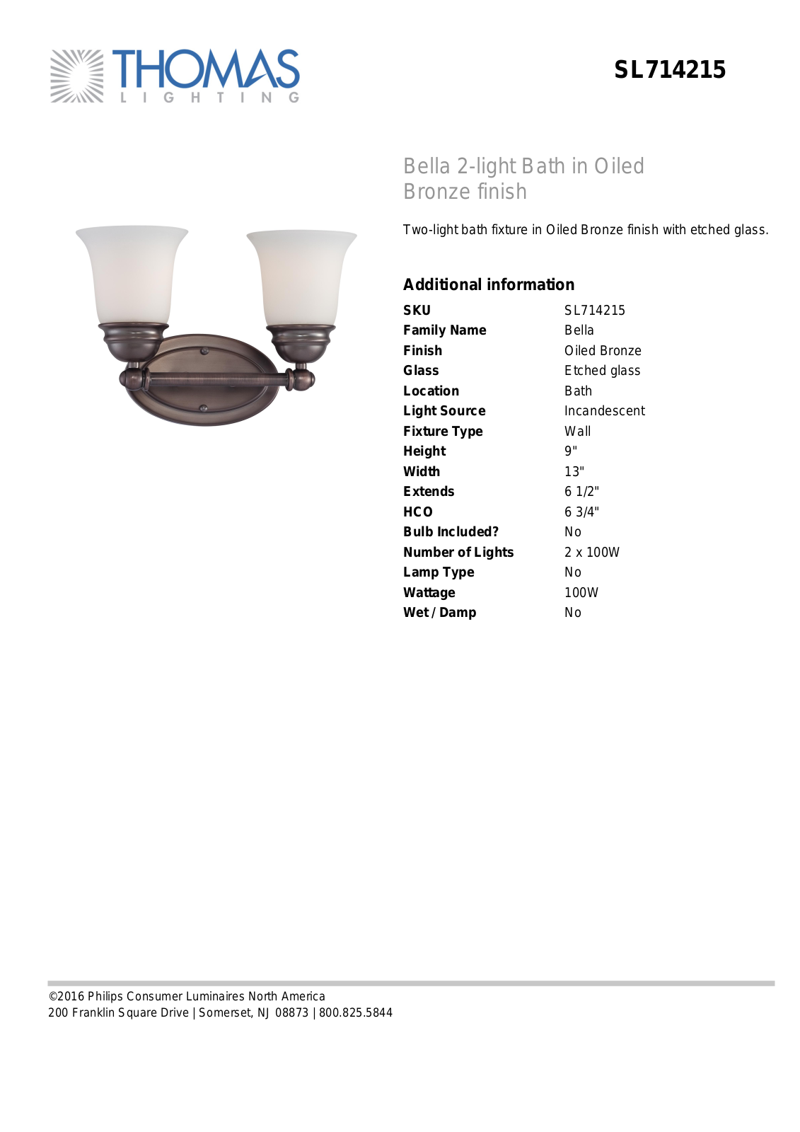 Thomas Lighting SL714215 User Manual - ManualMachine.com