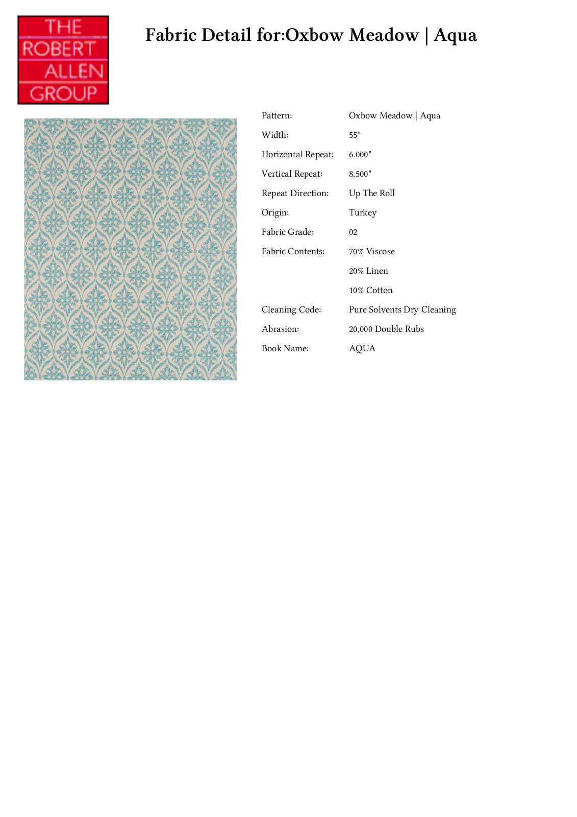 Robert Allen RALF1158 Specifications - ManualMachine.com