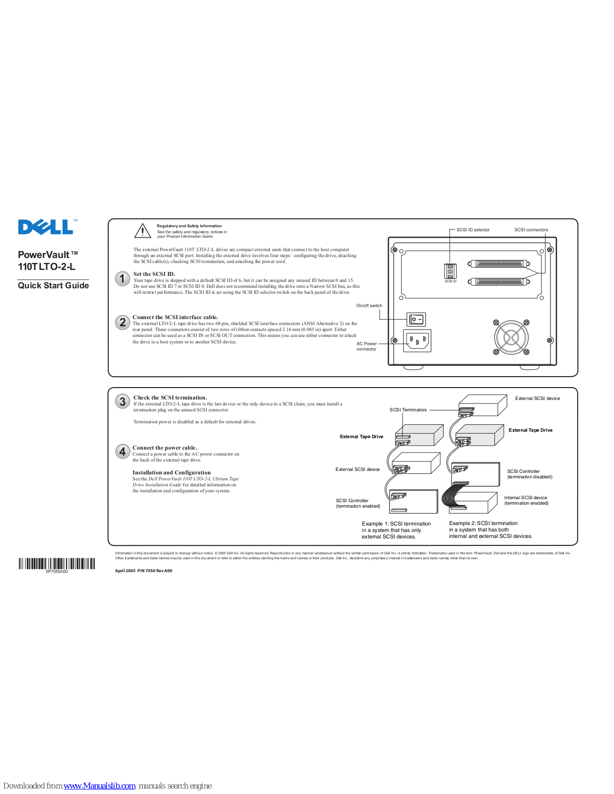 Dell PowerVault 110T LTO-2-L Quick Start Manual