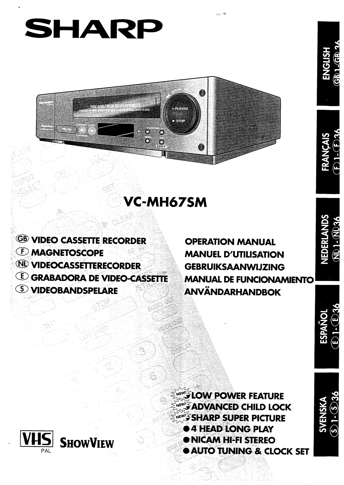 Sharp VC-MH67SM User Manual