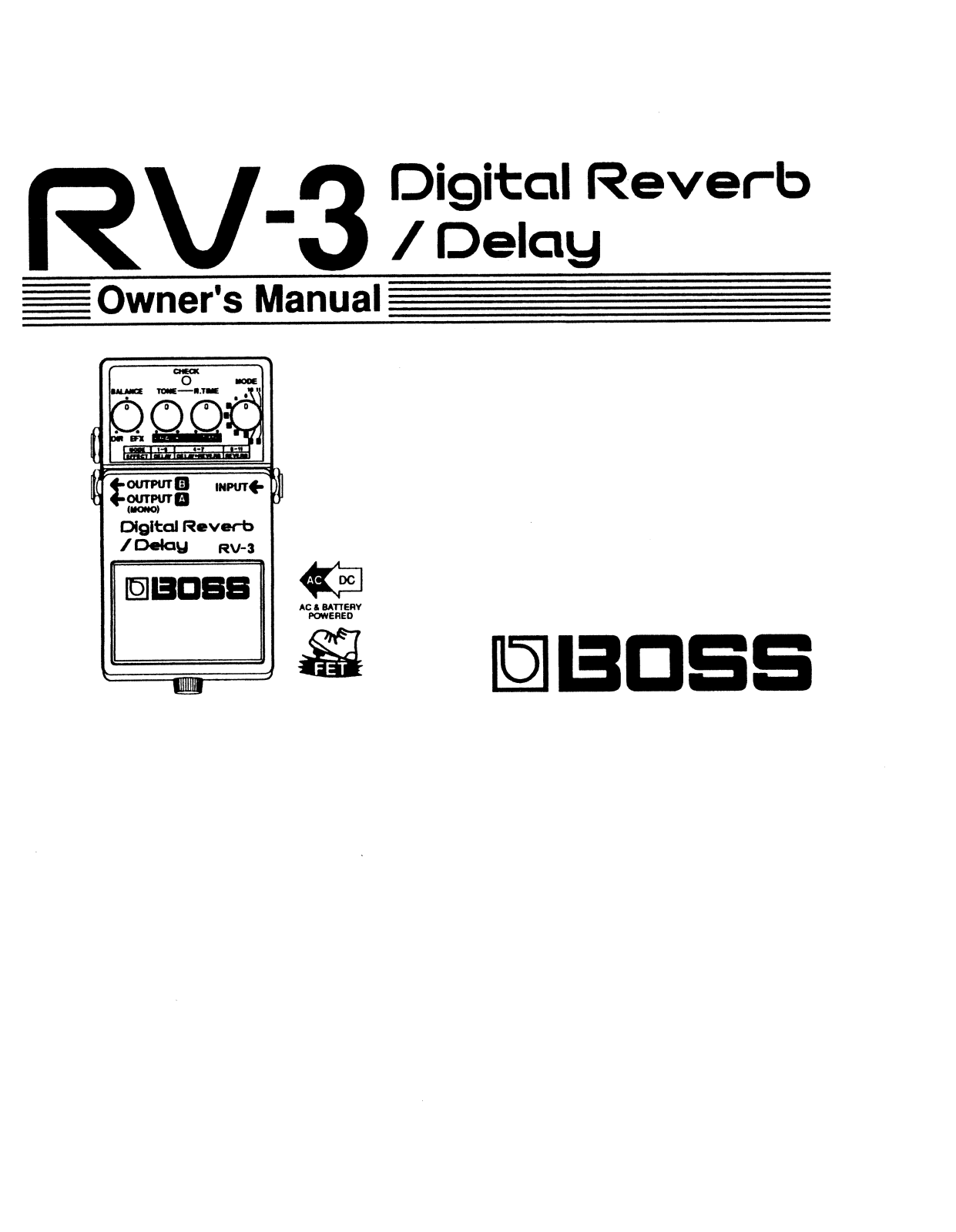 Roland RV 3 Service Manual