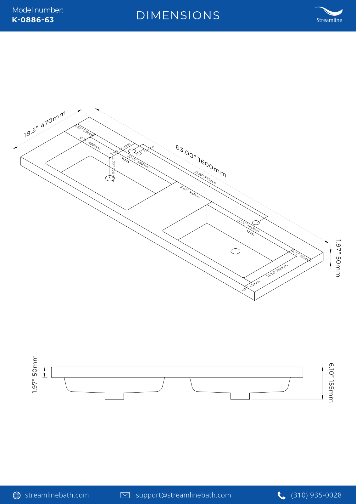 Streamline Bath SLBH7696 Specifications - ManualMachine.com