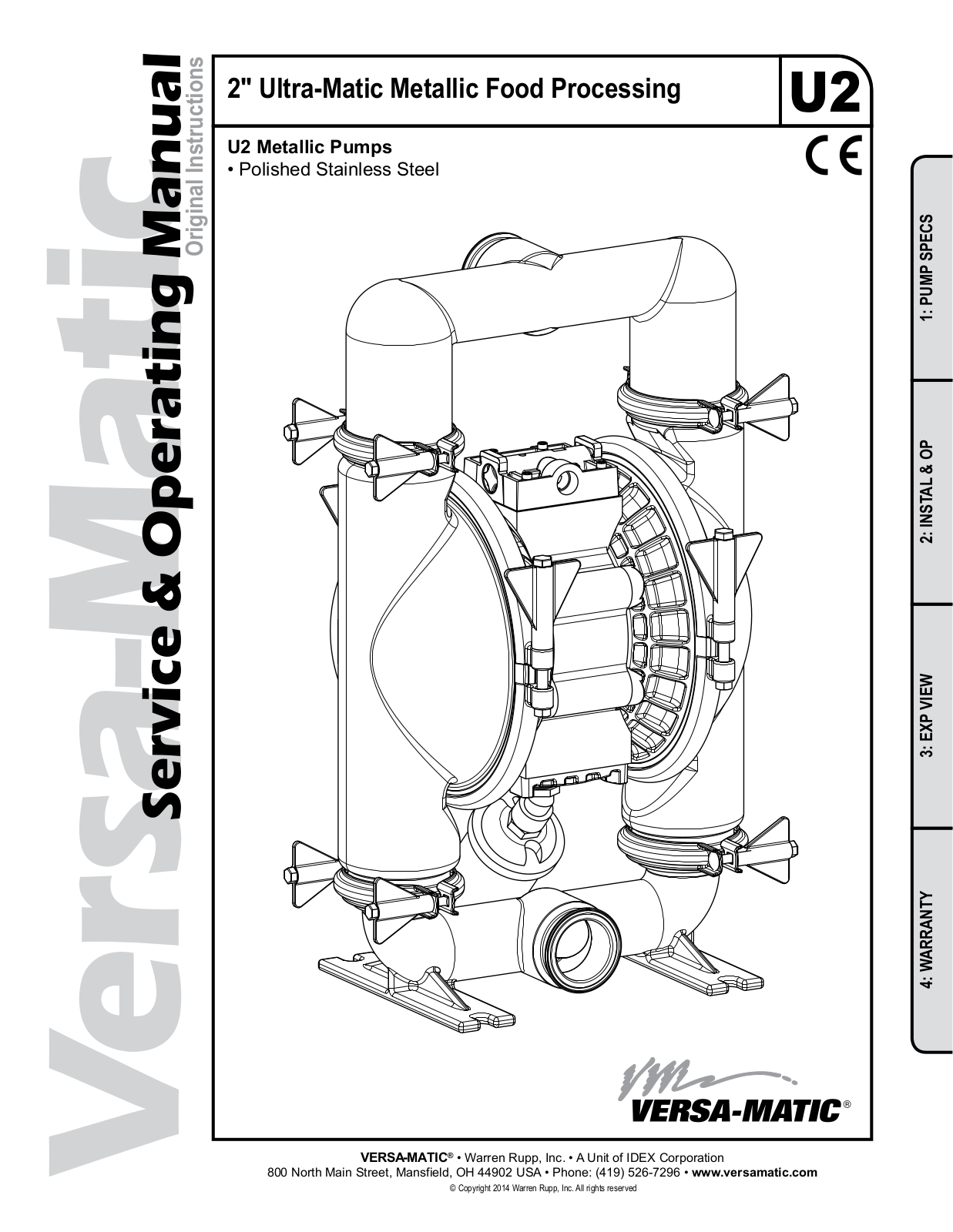 Versa-Matic 2 Ultra-Matic Metallic Food Processing User Manual - ManualMachine.com