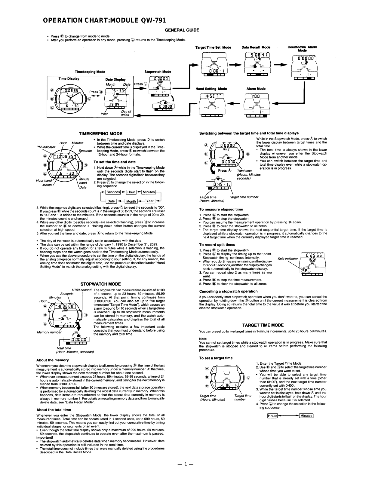 Casio 791 Owner's Manual