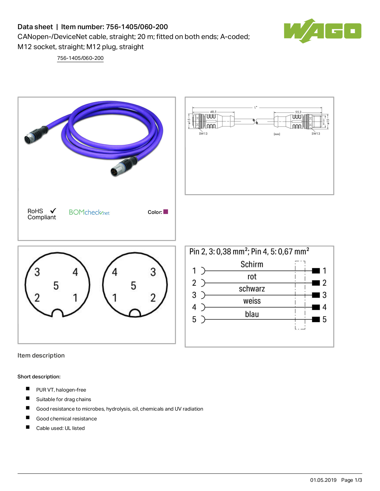 Wago 756-1405/060-200 Data Sheet