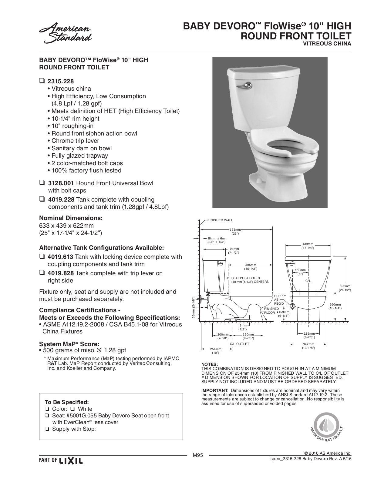 American Standard ASD8300 Specifications - ManualMachine.com