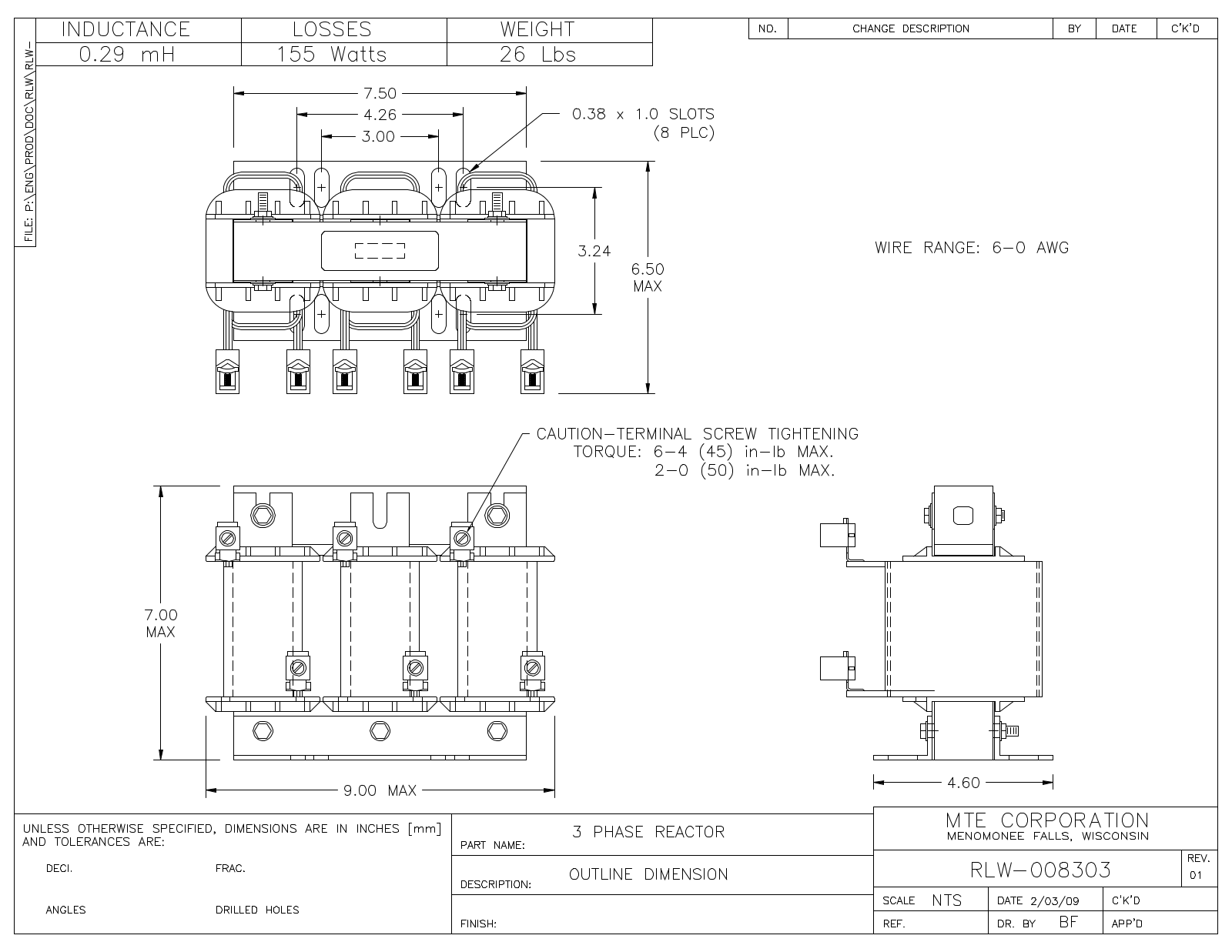 MTE RLW-008303 CAD Drawings