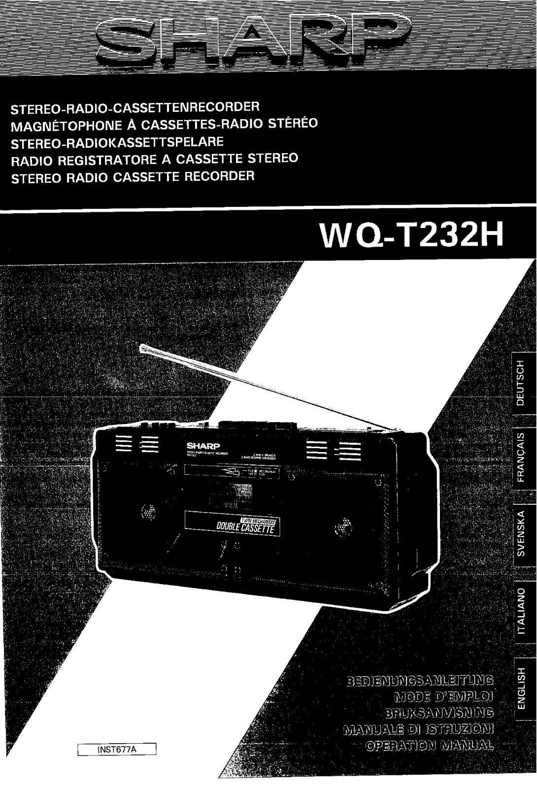 Sharp WQ-T232H OPERATION MANUAL
