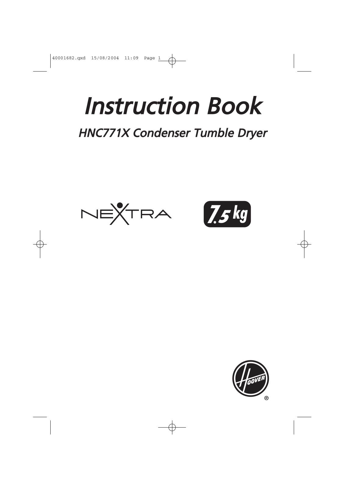 HOOVER HNC771X User Manual