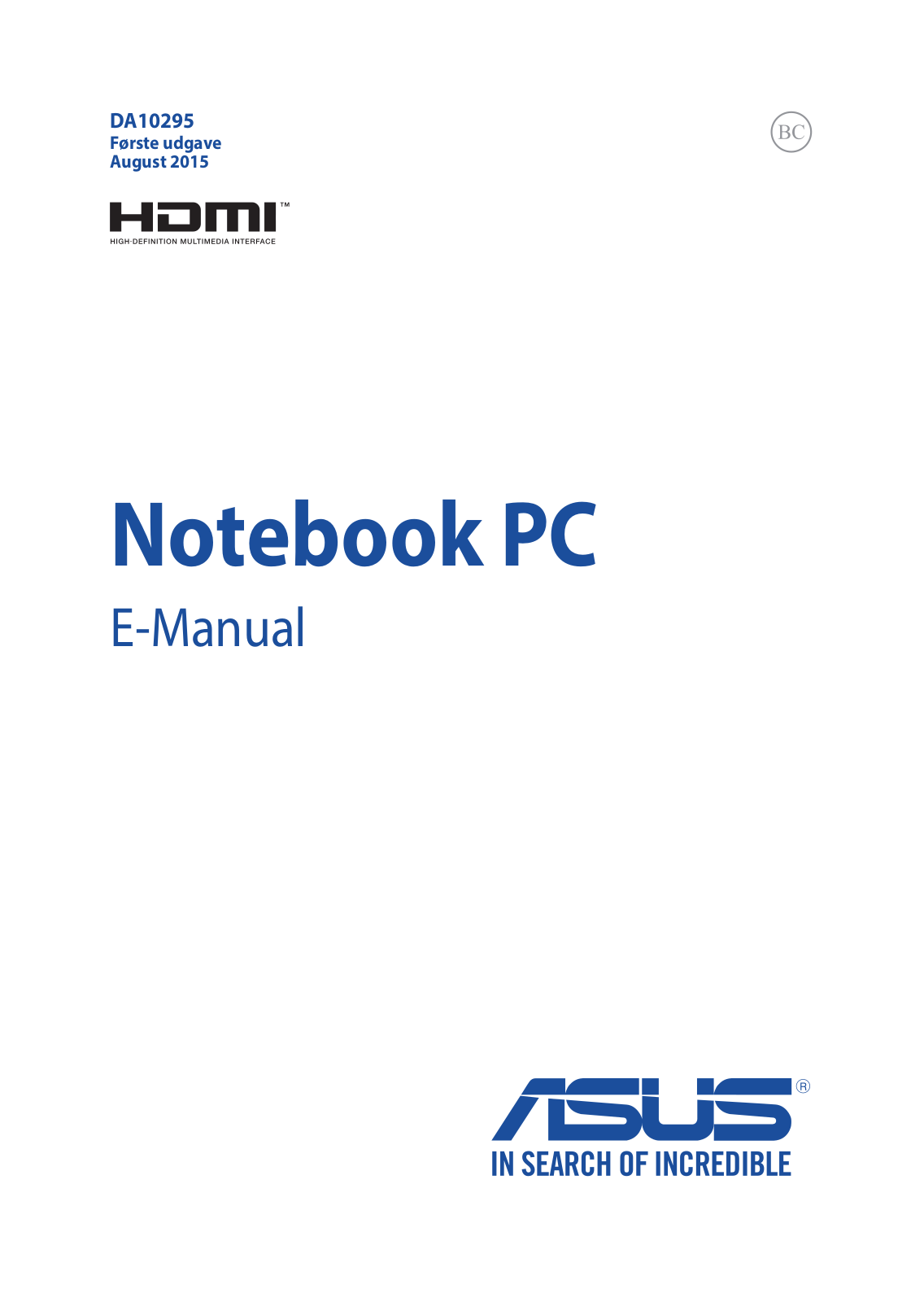 Asus K456UQ, VM591UV, VM591UR, R558UF, VM591UF User’s Manual