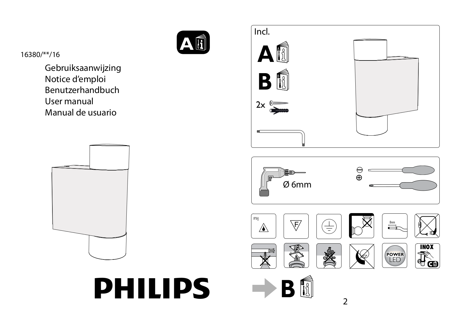 Philips 16380-47-16 Instruction Manual