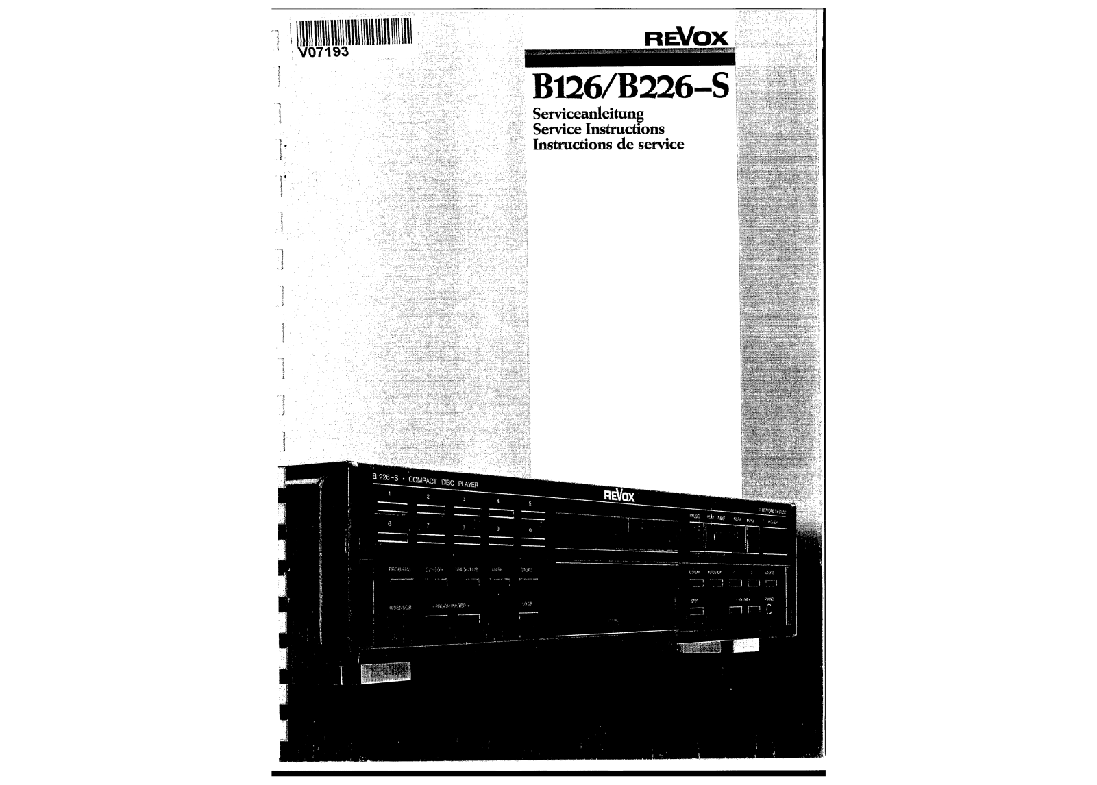 Revox B-126, B-226-S Service manual