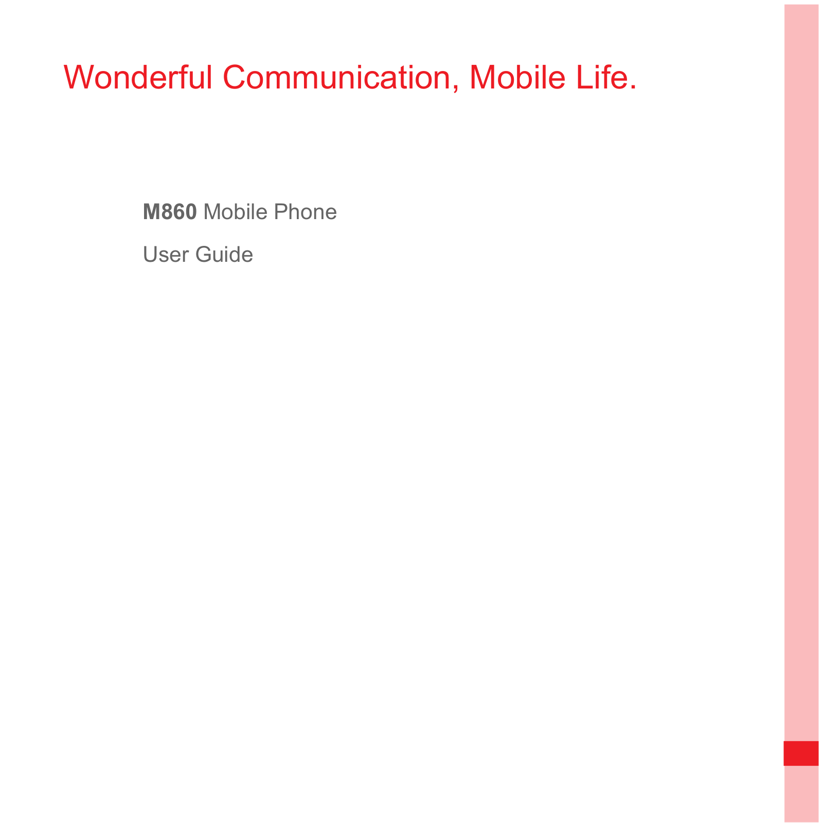 Huawei M860 User Manual