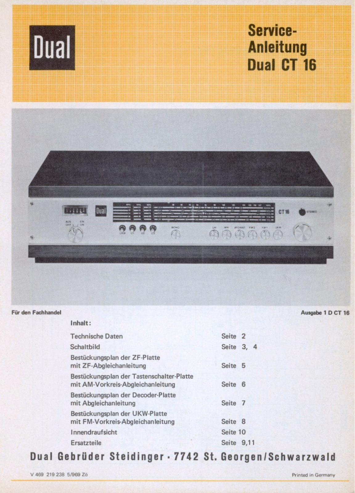 Dual CT-16 Service manual