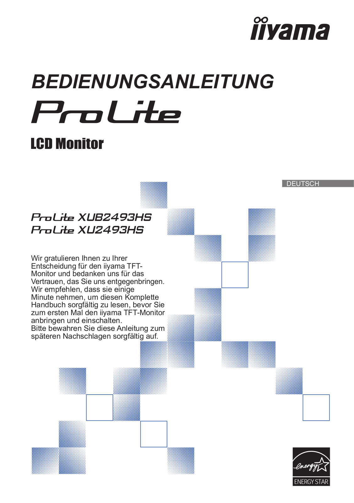 iiyama ProLite XUB2493HS-B1 operation manual