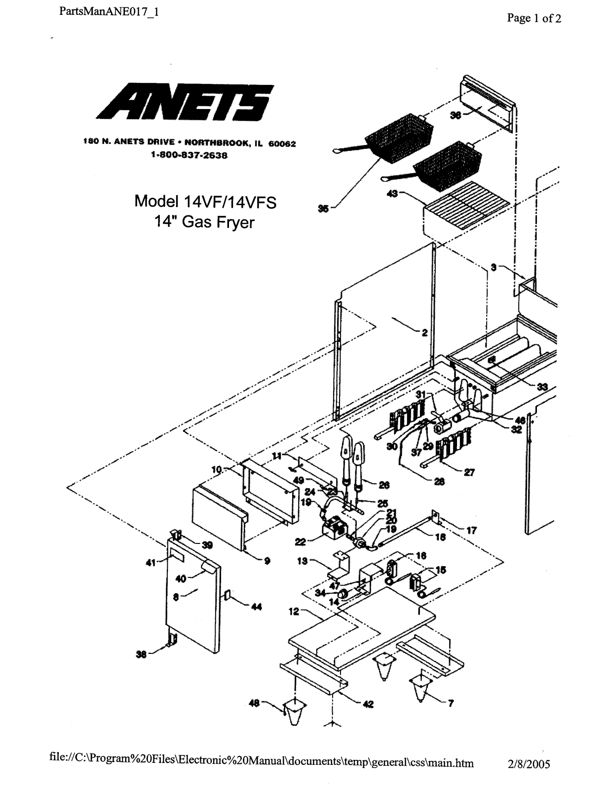 Anets 14VF Parts List