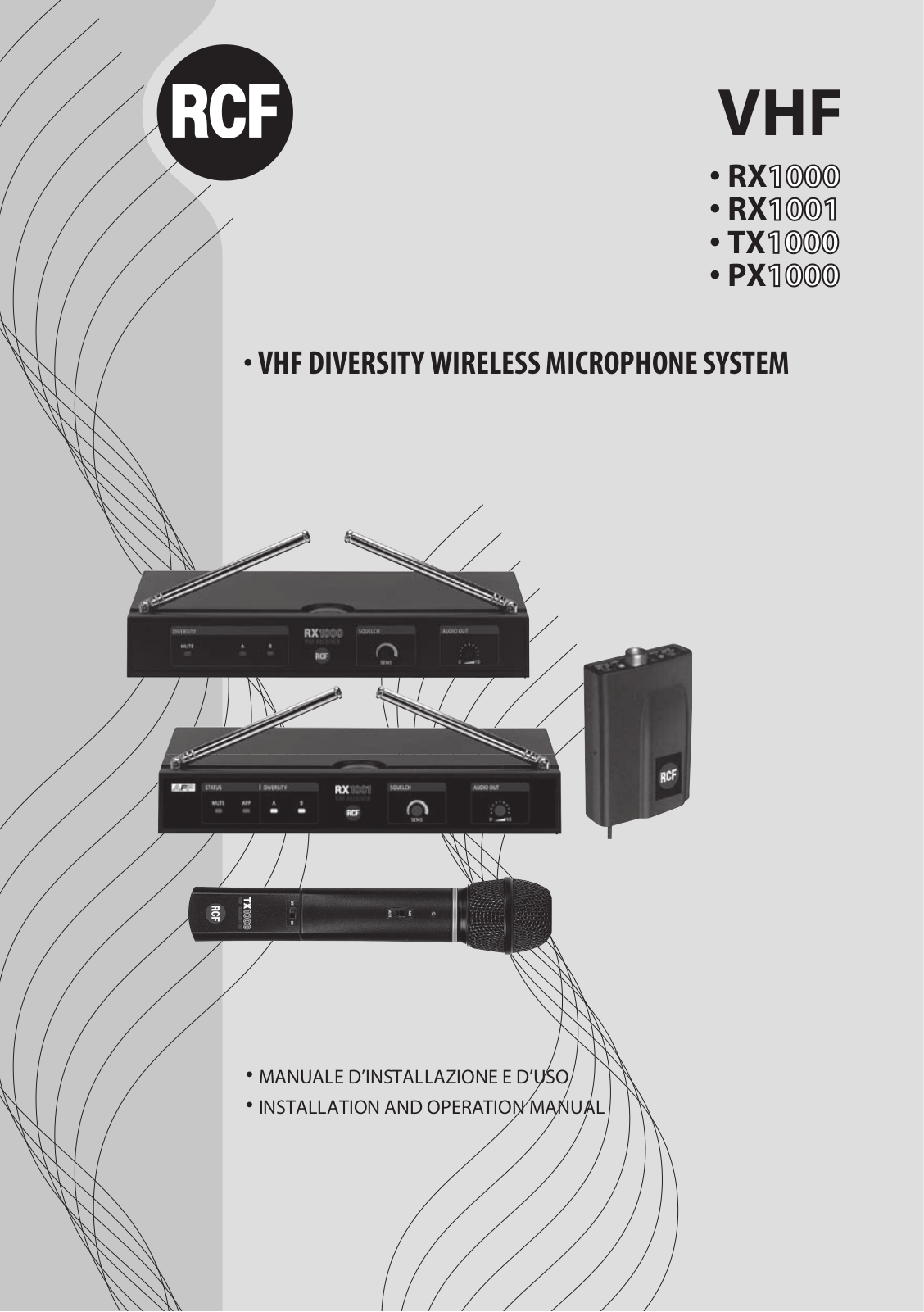 RCF RX1001, PX1000, TX1000, RX1000 User Manual
