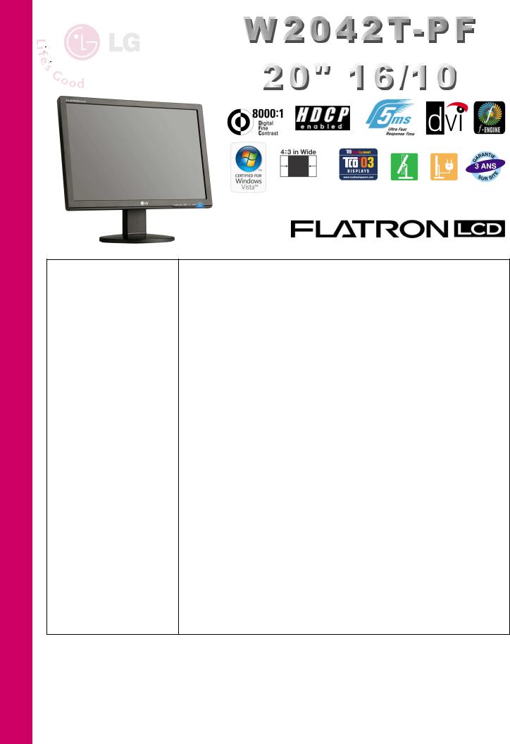 LG W2042T-PF User Manual