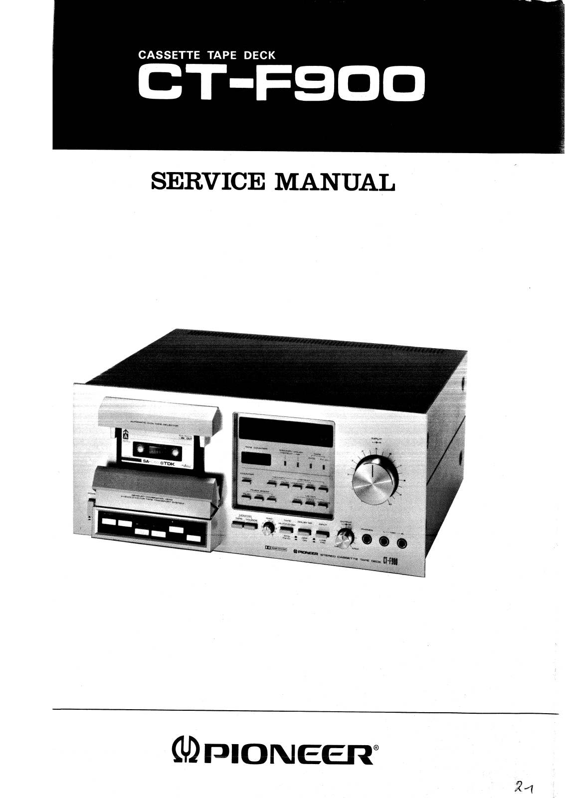 Pioneer ct f900 Service Manual