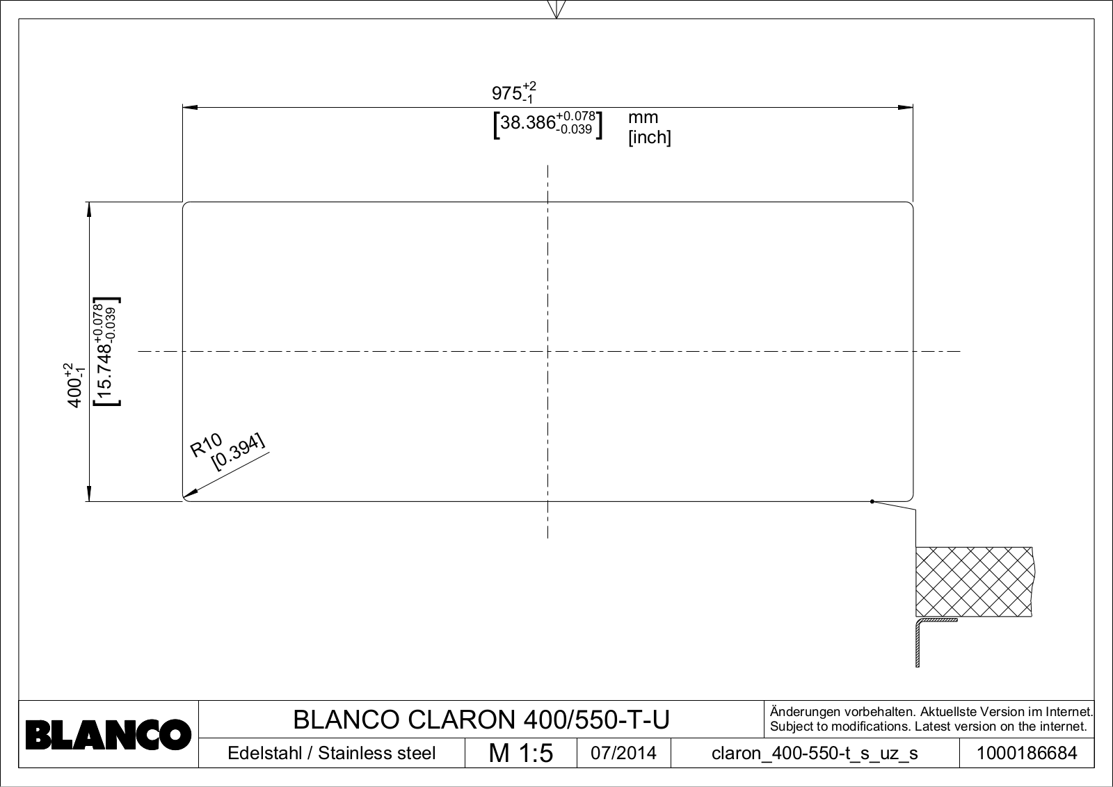 Blanco CLARON 400/550-T-U User guide