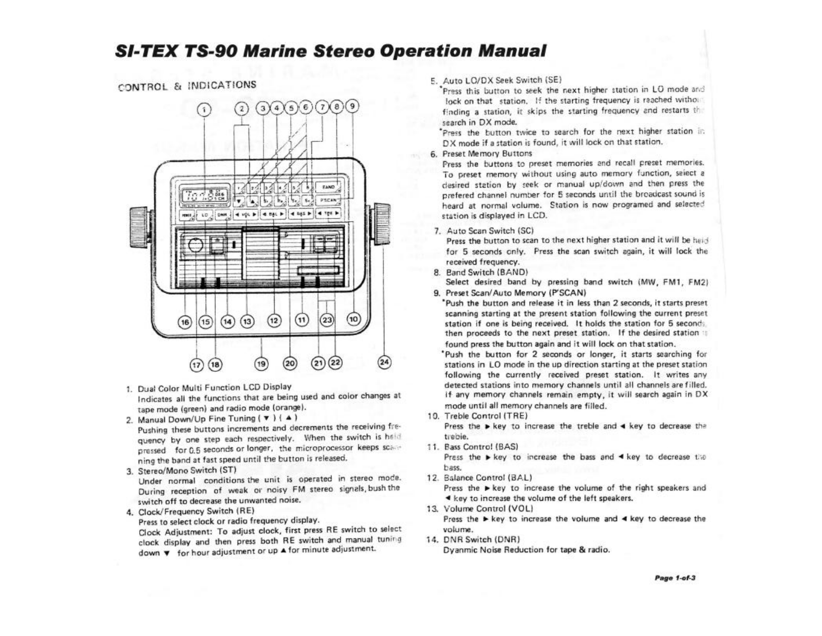 Si-tex TS-90 User's Manual