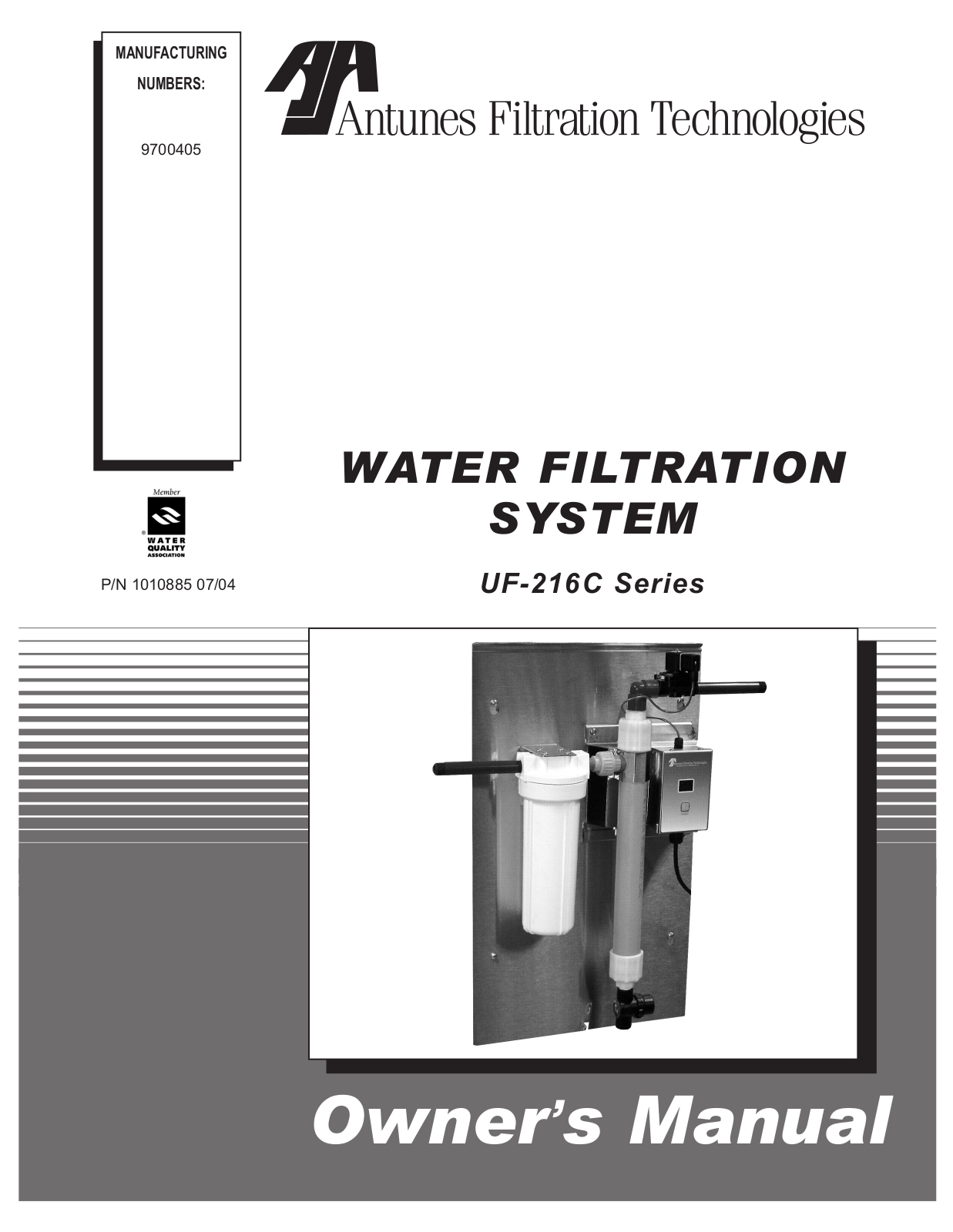 Antunes UF-216 Installation Manual