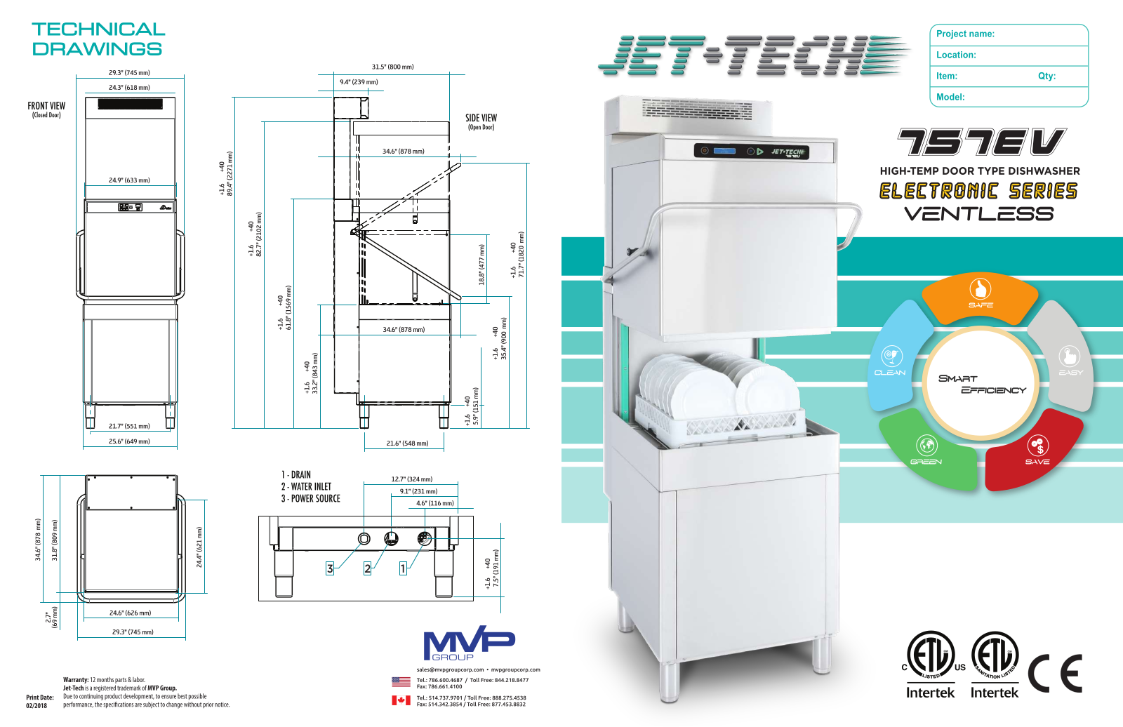 Jet-Tech 757EV Specifications