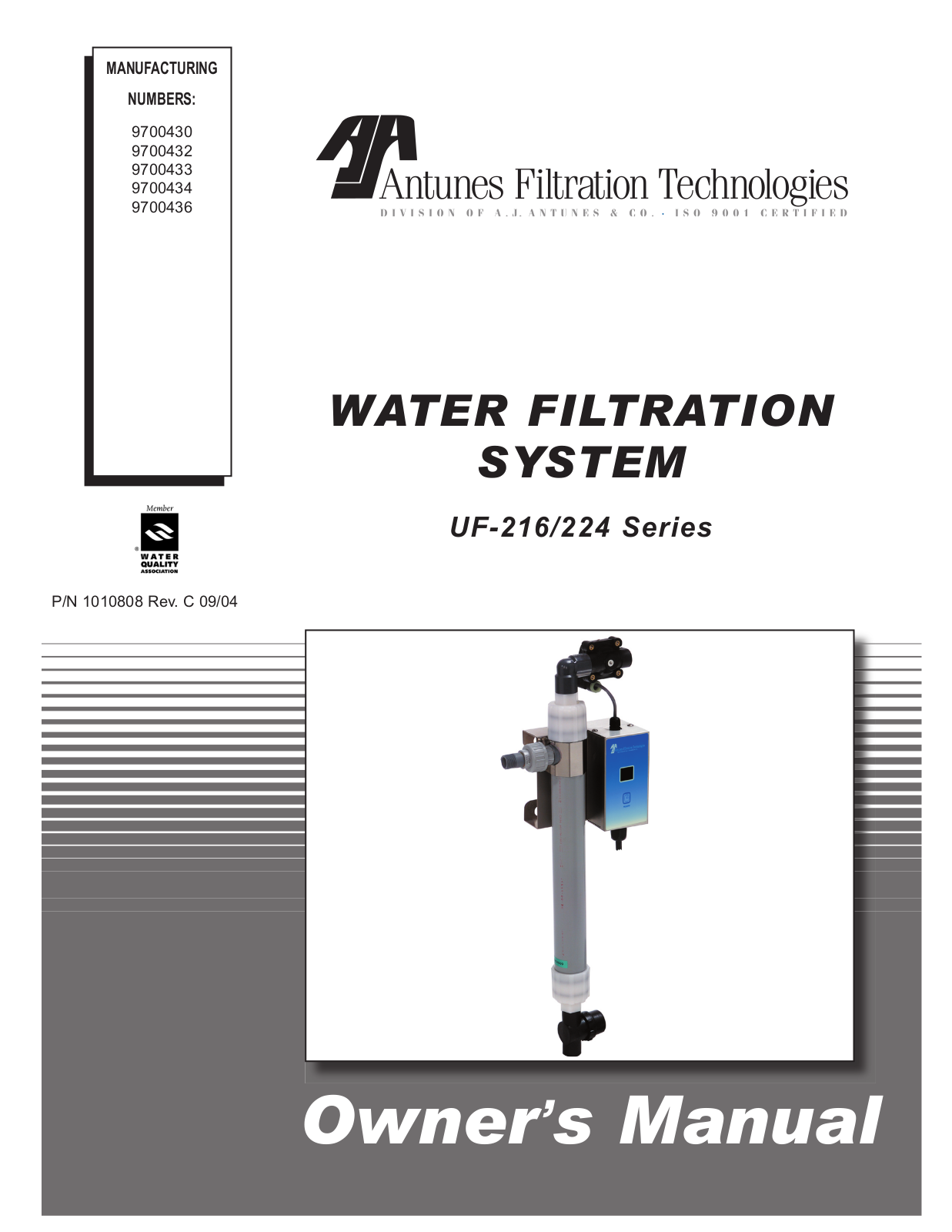 Antunes UF-224 Installation Manual