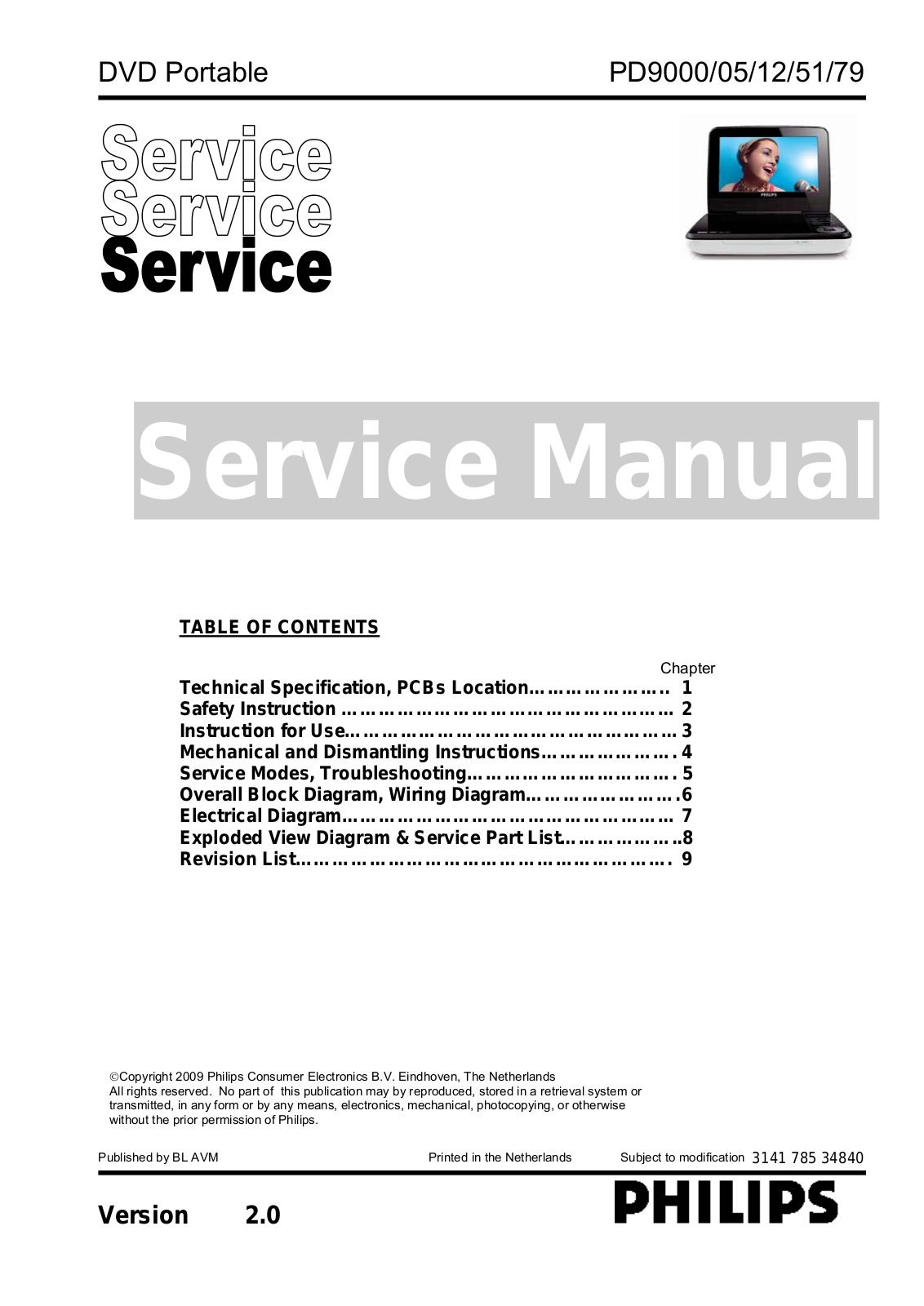 Philips PD-9000 Service Manual