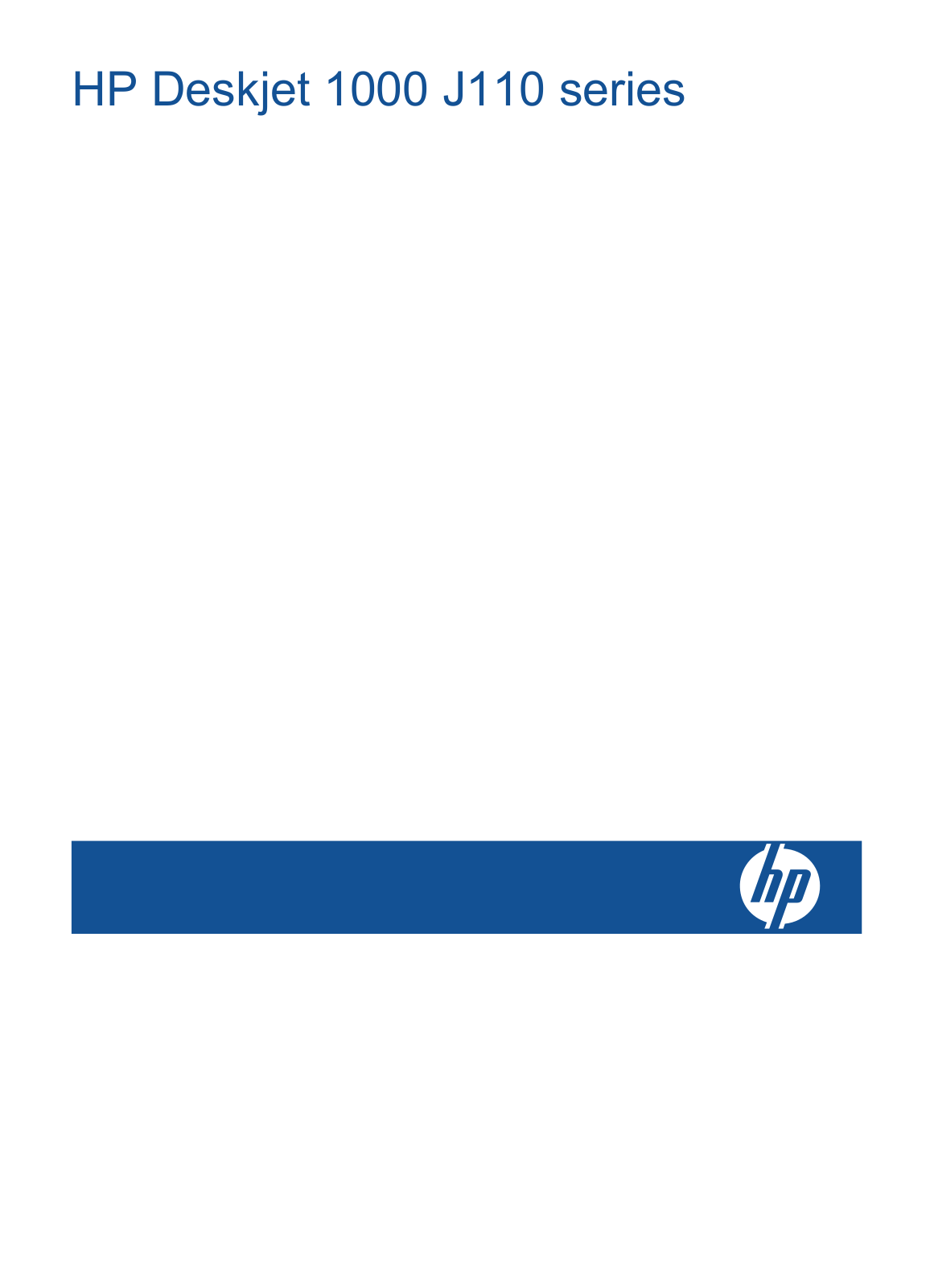 HP DeskJet 1000 J110a User manual