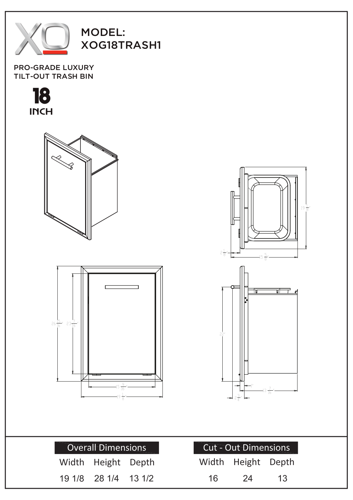 XO Appliance XOOD1024 Specifications - ManualMachine.com