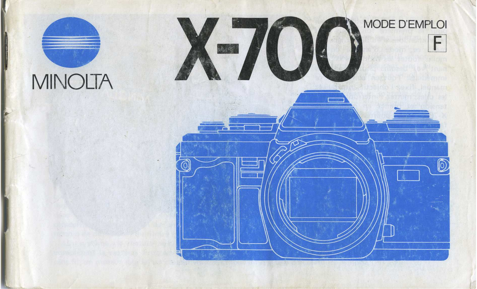 MINOLTA X-700 User Manual