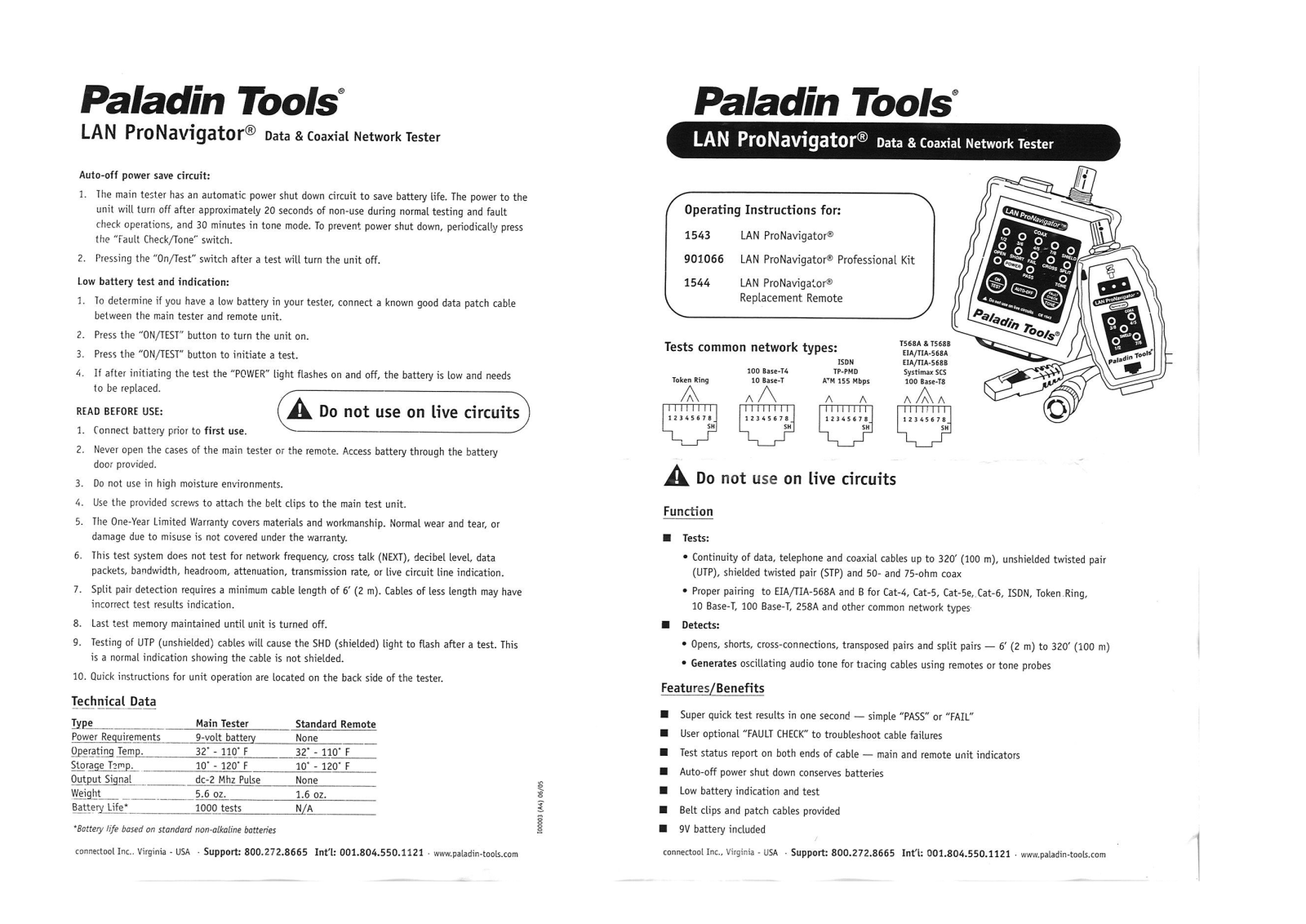 Paladin tools LAN PRONAVIGATOR User Manual