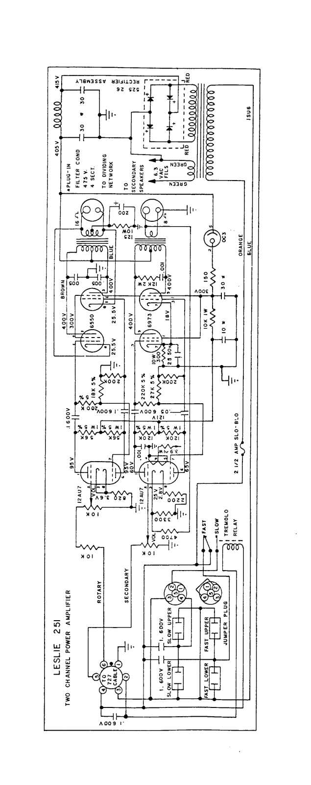 Leslie 251 schematic