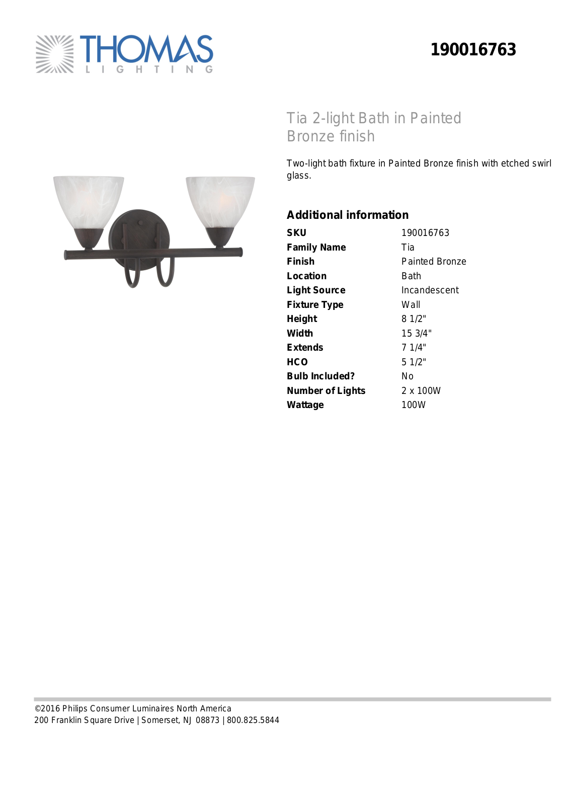 Thomas Lighting 190016763 User Manual - ManualMachine.com