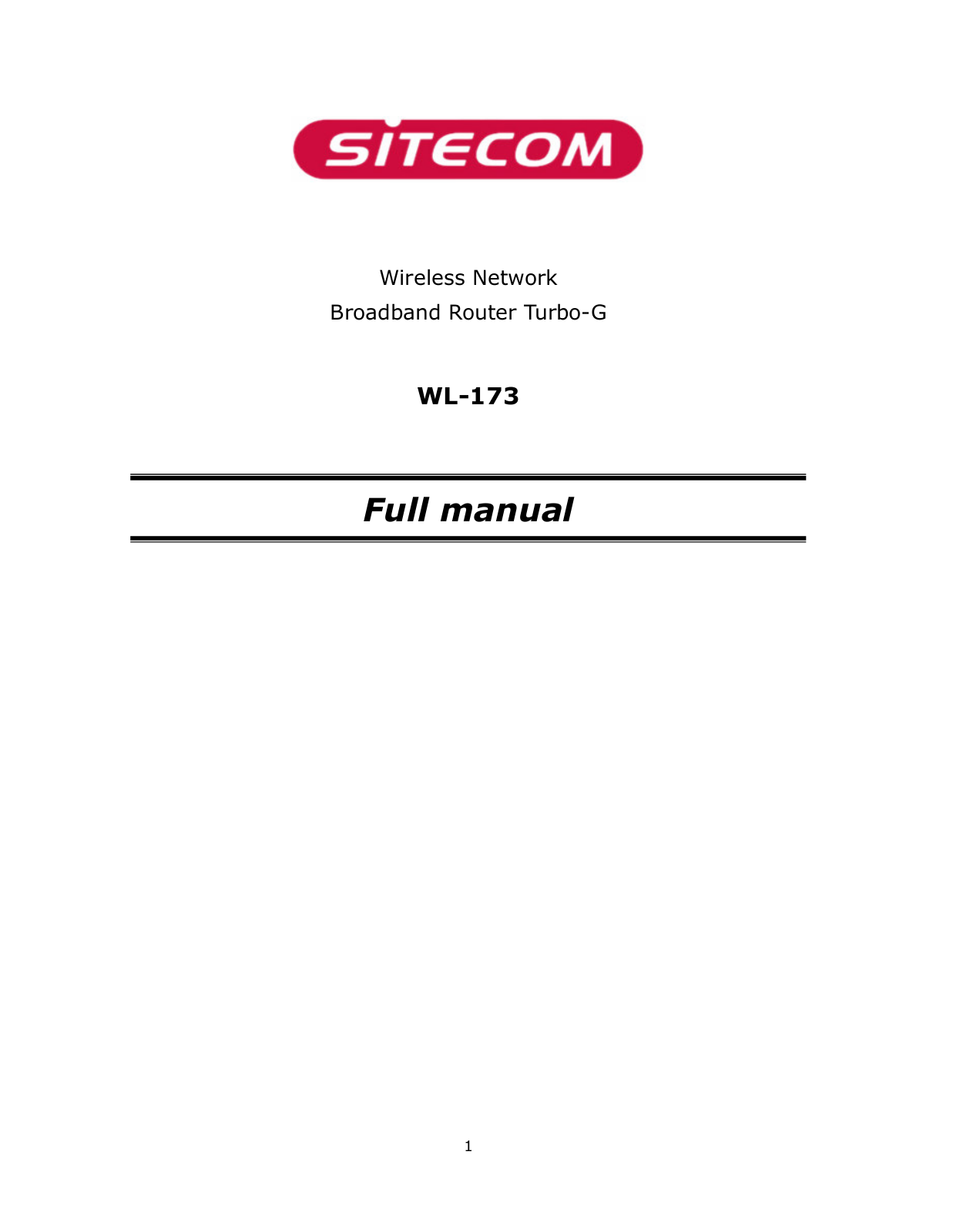 Sitecom WL-173 User Manual