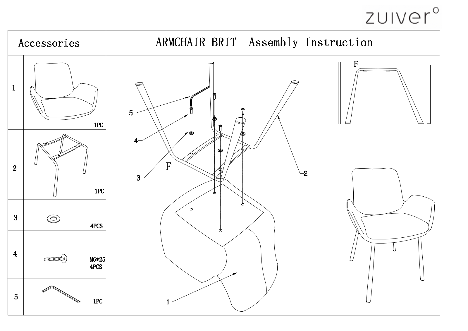 Zuiver ZIVE1333 Installation & Assembly - ManualMachine.com