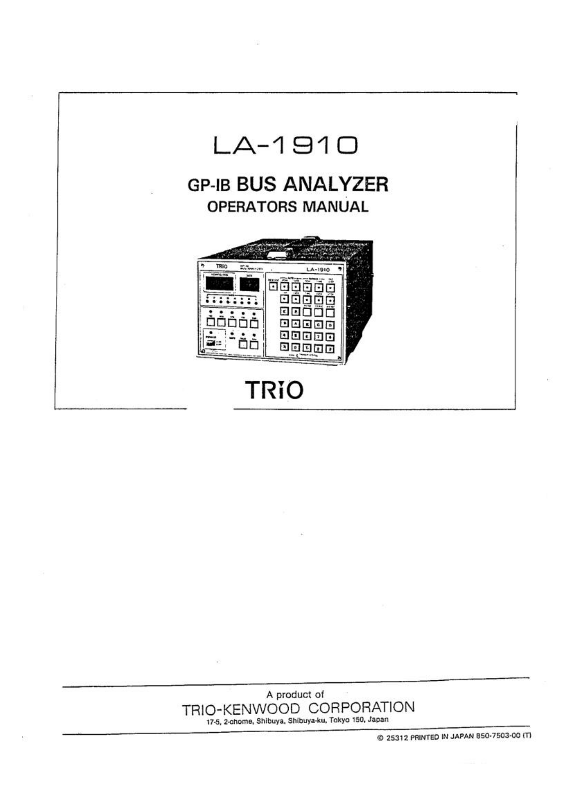 Trio Electronics LA-1910 User Manual - ManualMachine.com