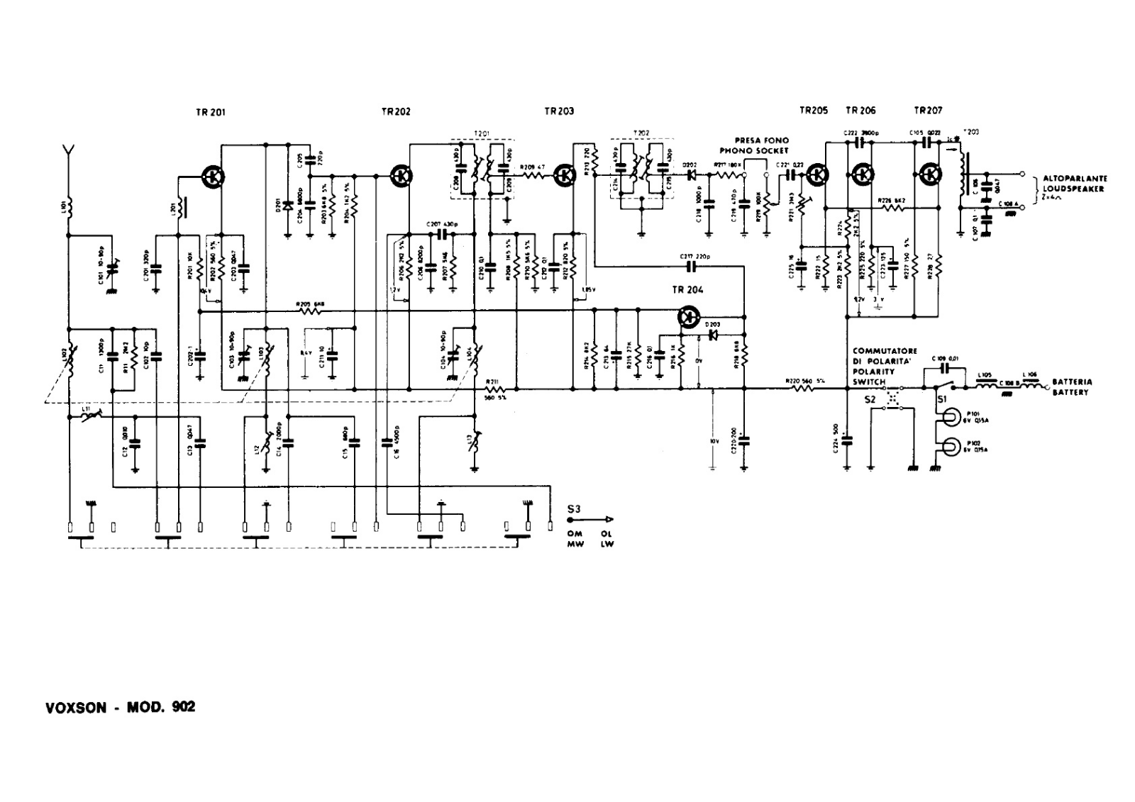 Voxson 902 schematic