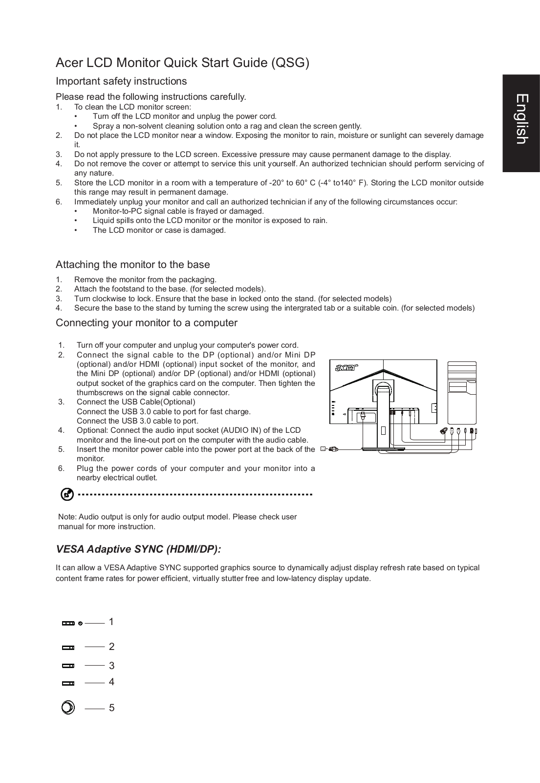 Acer UM.HB7EE.014 Quick Start Guide