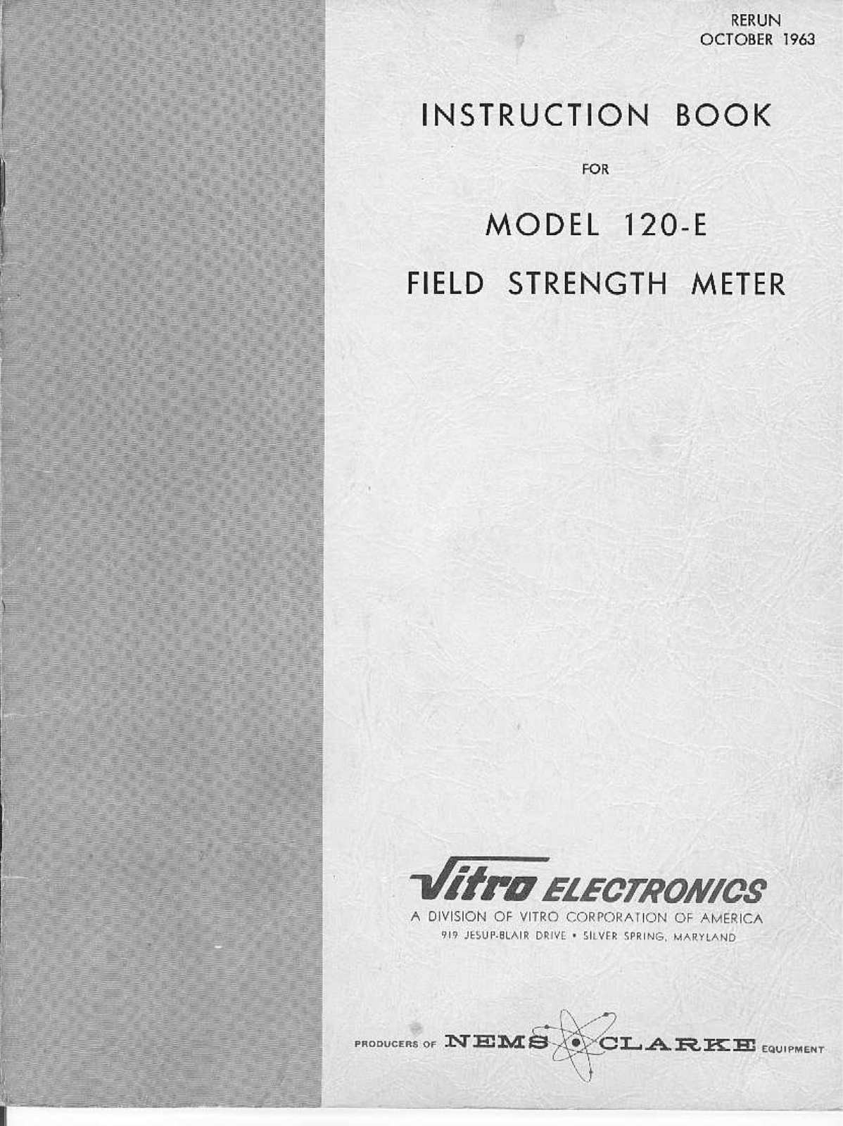 Vitro Electronics 120-E User Manual - ManualMachine.com