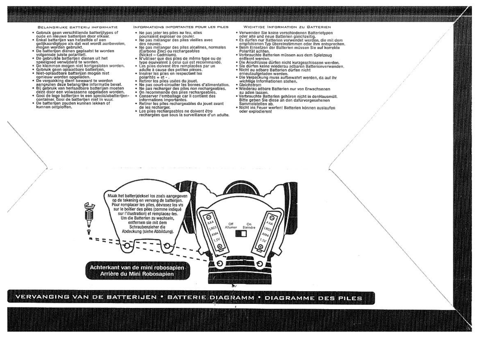 WowWee Robotics Mini Robosapien V1 User guide