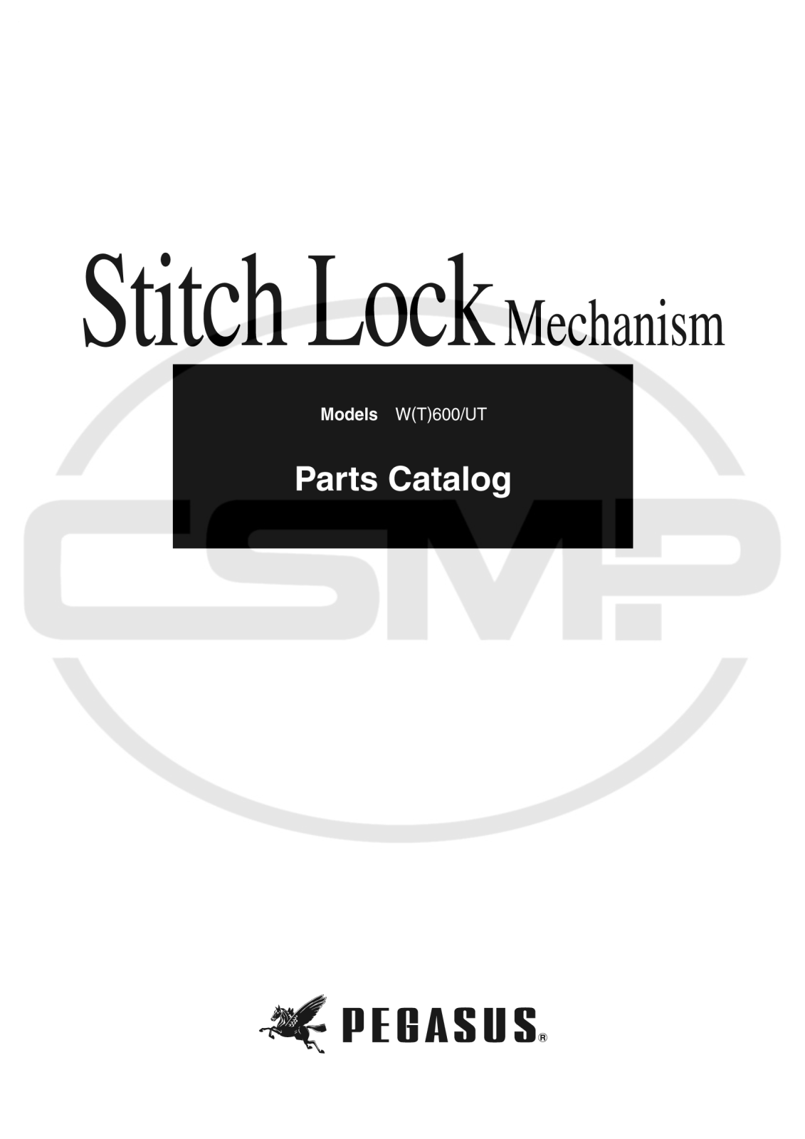 Pegasus STITCHLOCK Parts Book