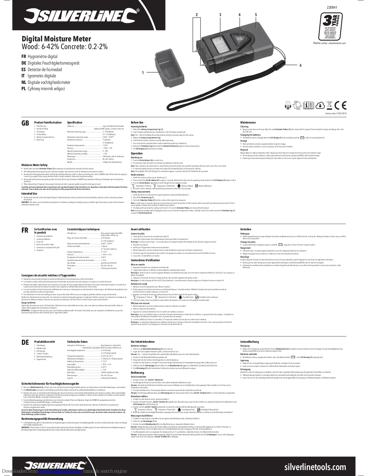 Silverline 220841 User Manual