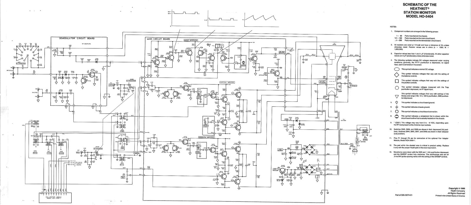 Heath Company HO-5404 Schematic